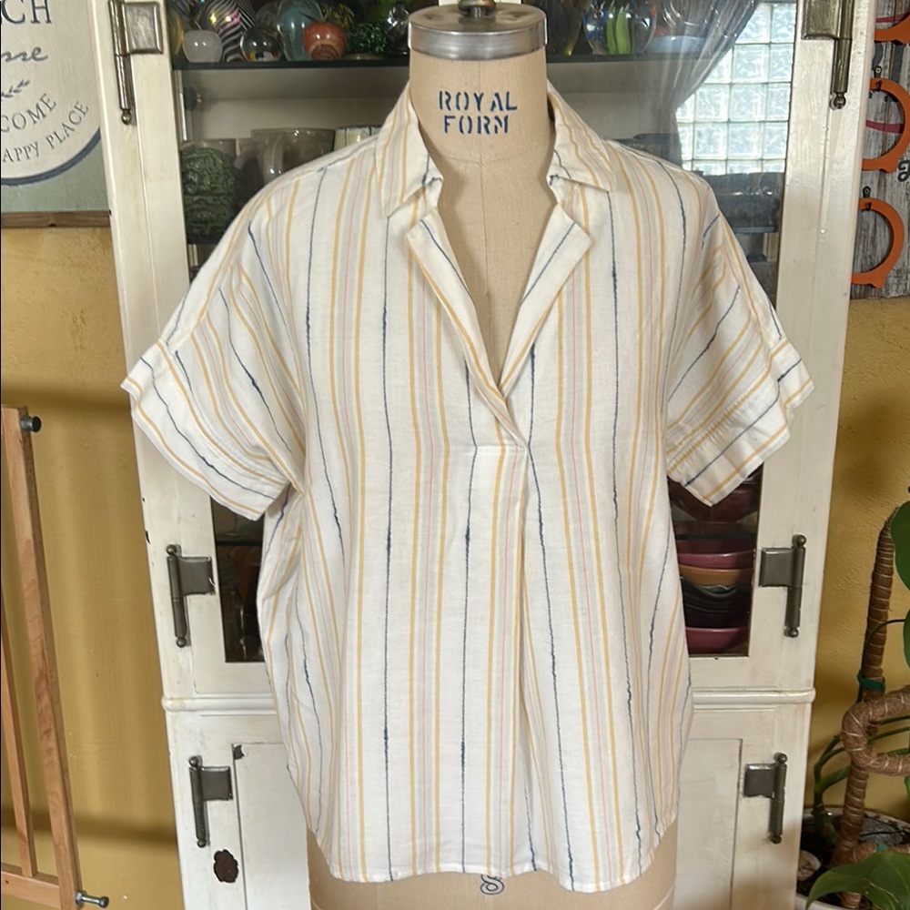 Women’s Madewell Striped Short Sleeve Shirt